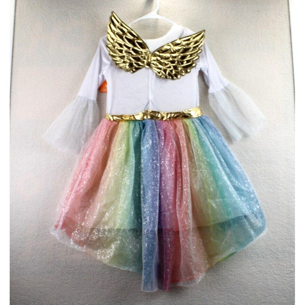 Hyde and EEK! Boutique Kids Rainbow Unicorn Dress with Wings Costume Large L - Picture 2 of 16